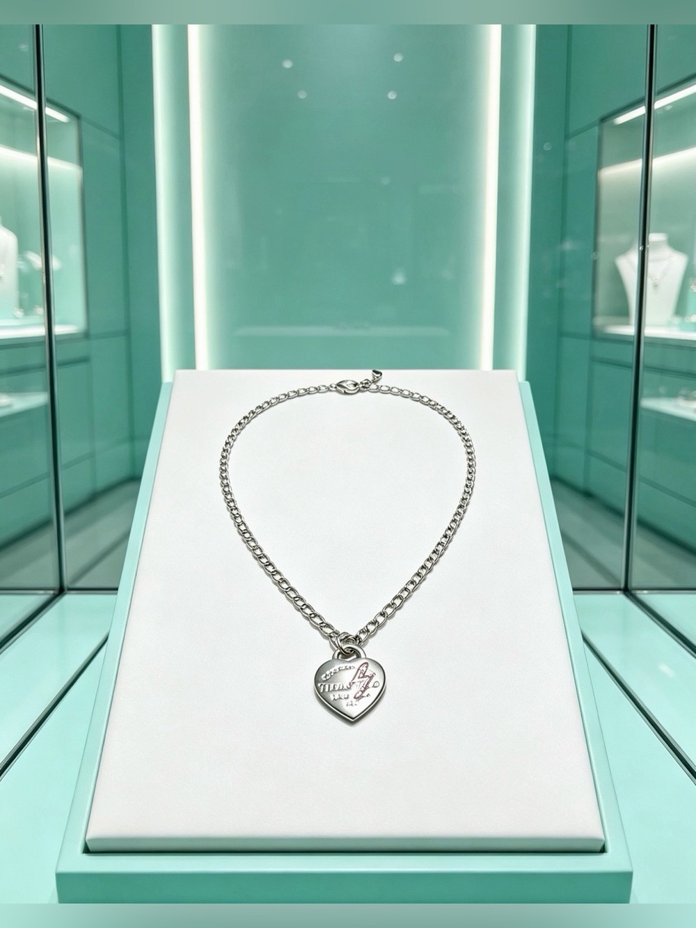 Tiffany & Co. Silver Heart Tag Necklace